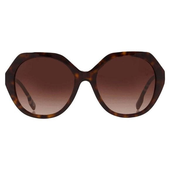 New Authentic Burberry Vanessa Brown Gradient Geometric Ladies Sunglasses BE4375 - Picture 1 of 6